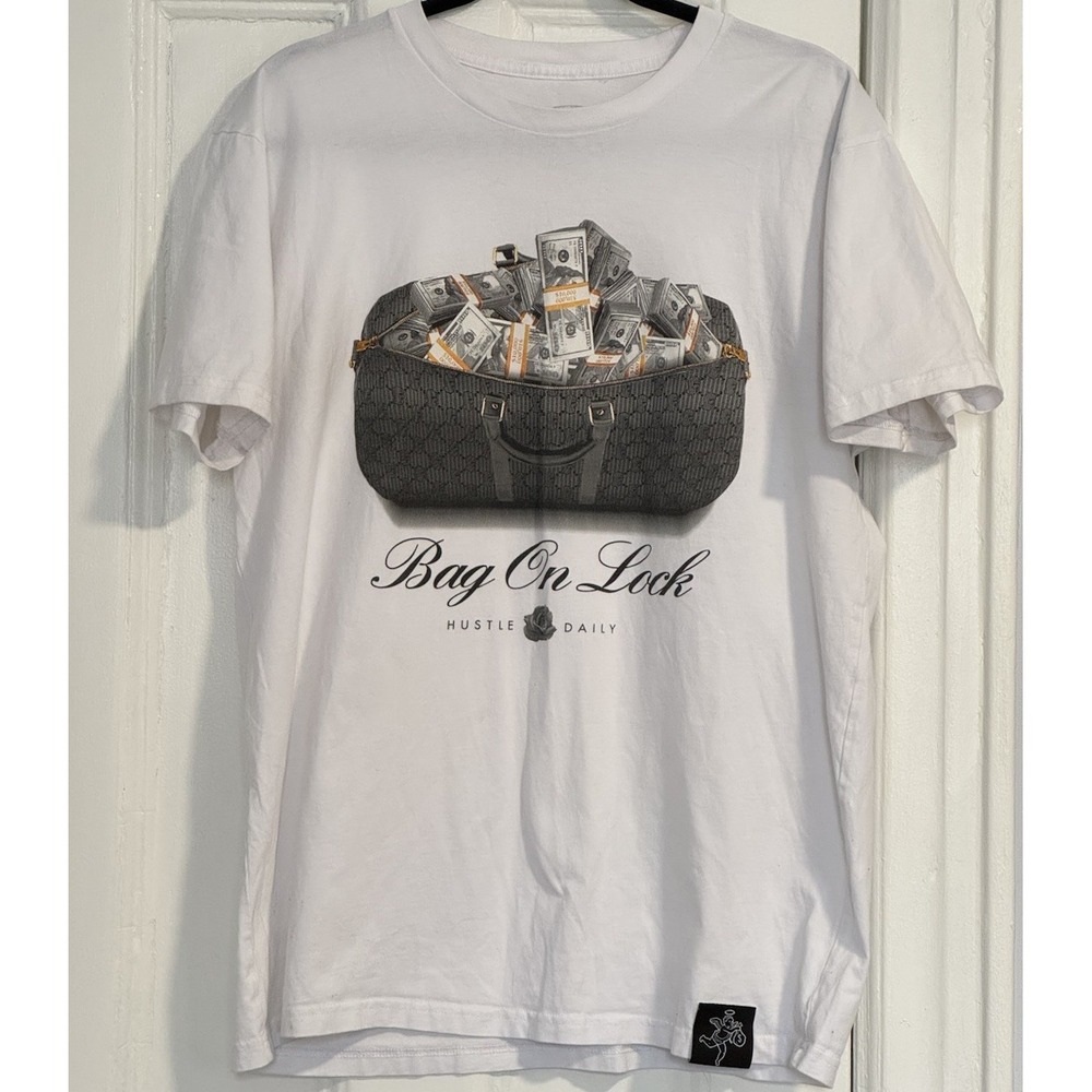 Muerte Hustle Daily T Shirt Men's Size Large White